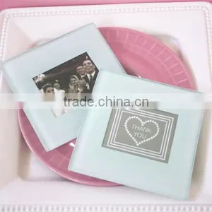 Square Photo Coasters Personalized Glass Wedding Favor thumbnail-1