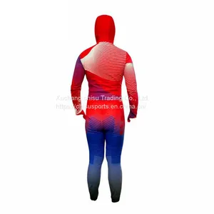 Confortable Sublimation Custom Ski Ice Speed Skating Tights Racing Suits Skin Suit thumbnail-4