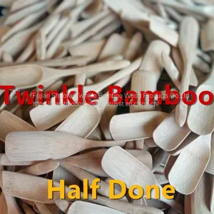 Small Bamboo Spoon for Tea 7.2inch Bambu Tong Set/ Wholesale Bamboo Wooden Itmes thumbnail-4