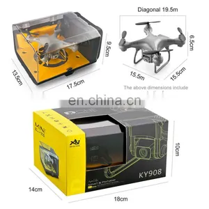 K908 Mini Folding Drone With 4K Dual Camera Quadcopter Obstacle Avoidance RC Drone Christmas Gifts Mini Drone KY908 thumbnail-1
