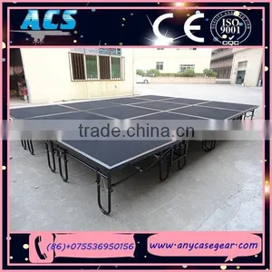 ACS Folidng Mobile Stage Platform,Plywood Stage, Removable Stage With Wheels thumbnail-1