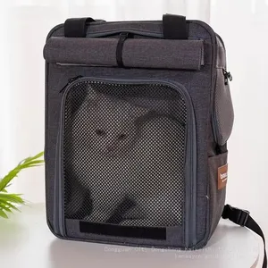 Multi-Functional Reflective Cat and Dog Carrying Bag Breathable Backpack and Trolleys With Custom Logo Hands-Free Shoulder Bag thumbnail-4
