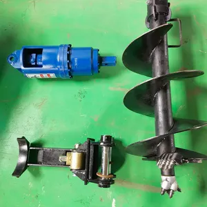 3.5 Ton Hydraulic Excavator Attachments Earth Auger Drill Borehole Attachment Application Well Drill thumbnail-5