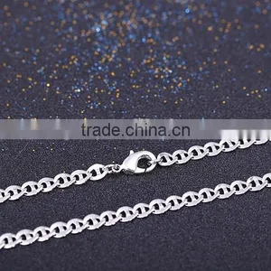 2015 Wholesale Simple Design Fashion Jewelry Rhodium Plated Cheap Short Chain Necklace thumbnail-6