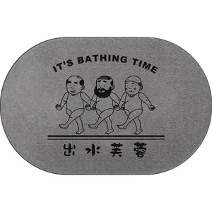 Sheenyoo Custom Quick Dry Water Absorbent Printed Diatomite Stone Bath Mat thumbnail-1