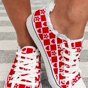 White Playful Contrast Color Detail Lace Up Womens Sneakers Girl Brown Varsity Color Block Patchwork Lace-up PU Leather Sneakers Wholesale thumbnail-4