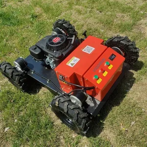 VIGORUN Industrial 224cc 4-Stroke Petrol Gasoline Engine 24V Steel Chassis Self Propelled Remote Control Steep Slope Mower thumbnail-2
