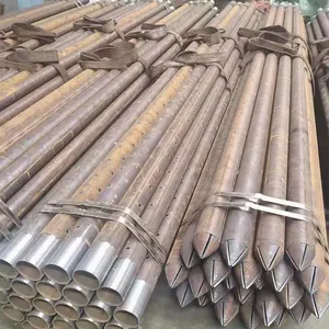 Mild Carbon Steel Umbrella Pipe Injection Grouting Tube Grout Pipe for Tunneling Construction and Forepoling thumbnail-3