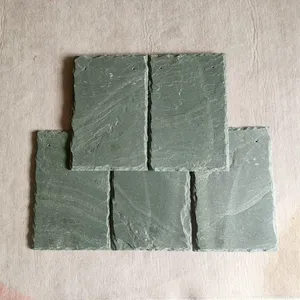 Natural Green Slate Roofing, Green Roof Slate Tiles, Green Natural Stone Tiles, Green Shale Tiles thumbnail-1