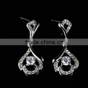 Fashion Elegant Crystal Shaped Necklace Earring Jewelry Set thumbnail-5