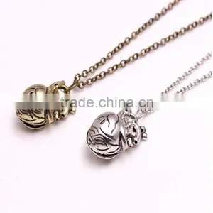 Simple Small Bell 925 Sterling Silver Necklace Antique Pendant Necklace thumbnail-2