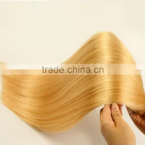 160g 180g 220g 260g Full Head Human Remy Hair Blond Clip in Hair Weaves Supplier's Choice thumbnail-4