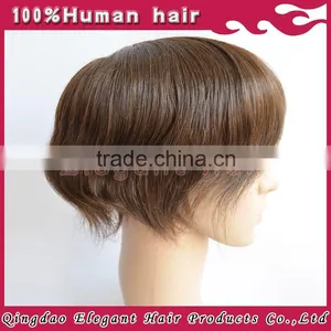 Qingdao Factory Bleached Knots 100% Human Hair Swiss Lace Toupee thumbnail-4