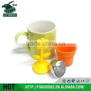 Food Grade Silicone Stainless Steel Tea Infuser With Fashion Design thumbnail-2