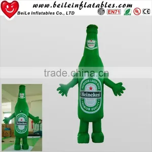 Green Customized Inflatable Beer Bottle Moving Cartoon thumbnail-1