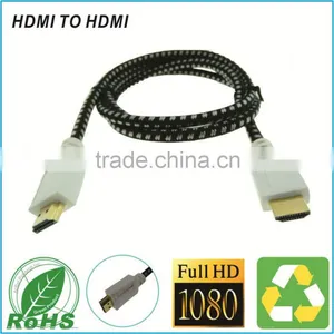 White HD TV Cable Sleeving Braided Cable High Speed Connect Wire For 3D TV Support 1080P Cable thumbnail-1