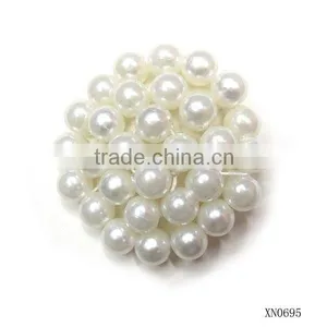2014Bling Bling Pearls Brooch Pins Pearls Flower Brooch for Party thumbnail-1