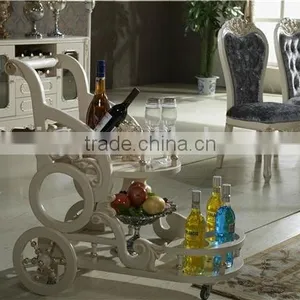 Noble Treasures Elegant French Style Dinging Table and Chair Set With Cabinet / French Royal Round Table CZ102 thumbnail-3