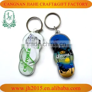Shoes Shape China Factory Personlaized Promotional Custom Double Side Printing Acrylic Key Ring thumbnail-1