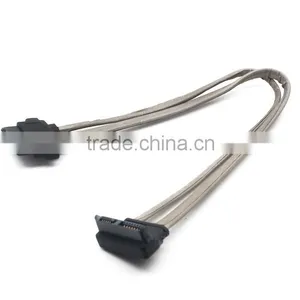 7+6 Right Angle to Straight Naked Electric Protective Shielding Hard Disk Sata Data Cable thumbnail-4