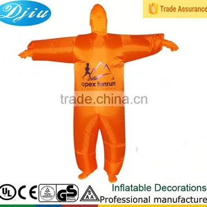 DJ-CO-117 Inflatable Clothing Suit Funny Colorful Halloween Costume Orange Jumpsuit thumbnail-1