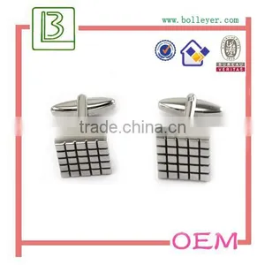 Personalized Silver Round Beaded Cufflinks thumbnail-1