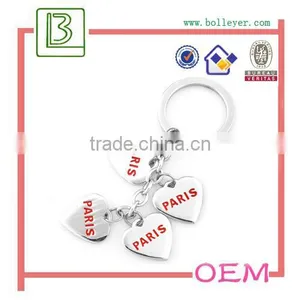 Custom Logo Engravable Paris Metal Keychains thumbnail-1