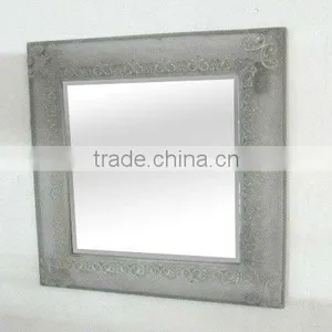 110701WE-Square Metal Mesh Wall Mirror thumbnail-1
