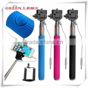 Extendable Handheld Audio Cable Control Selfie Stick Monopod For IPhone Samsung thumbnail-2