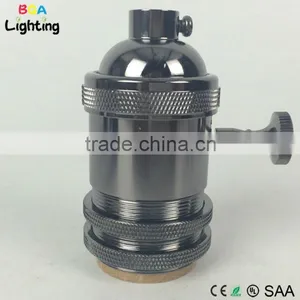 E26 Brass Vintage Edison Style Socket With Switch for DIY Pendant Light thumbnail-3