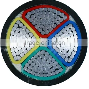 Low Halogen Thick Steel Wire Armored Power Electric Power Cable With PVC Insulated PE Sheath Al Aluminum Conductor 4 Core thumbnail-1