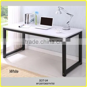 Wooden Desk With Metal Frame thumbnail-1