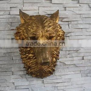 Living Room Decoration Poly Resin Giant Wolf Head Quality Choice thumbnail-3