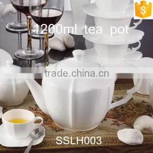 Flower Shape Coffee Pot 1200ml Bone China Tea Pot thumbnail-1