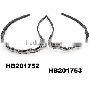 Bulk Cheap Wholesale Rhinestone Plastic Headbands With Teeth thumbnail-2
