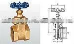 American Standard NPT Thread Amico Brass Gate Valve thumbnail-1