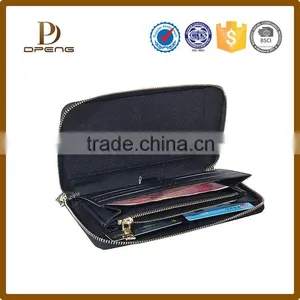New Arrival Multipurpose Zipper Leather Wallet OEM Leather Men Purse thumbnail-6