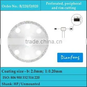 22mm 8 Holes Perforated Standard Grit Diamond Cutting Disc thumbnail-1