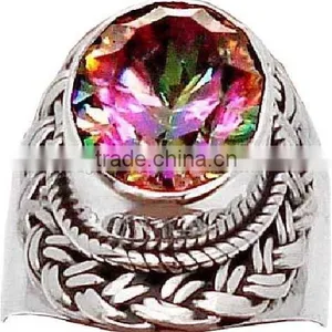 Sterling Silver Coral & Turquoise. Ring, Semiprecious Ring, Sterling Silver Rings thumbnail-6