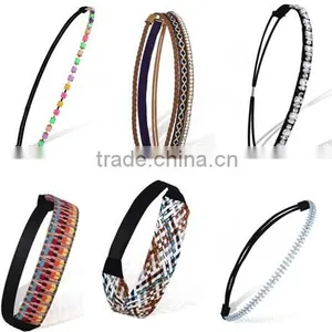 Women Lady Headband Crystal Elastic Hair Band For Wedding Bridal Party Hair Hoop thumbnail-1