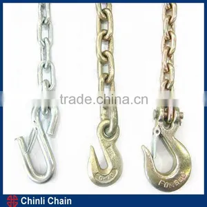 Galvanized Chain With Clevis or Eye Grab Hooks on Both End High Test 5/16"X30' Heavy Duty Tow Chains thumbnail-1