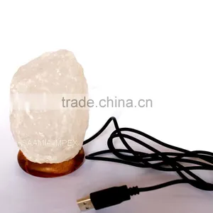 Amazing White USB Salt Lamp Natural thumbnail-1