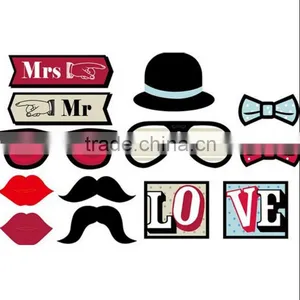 2016 Hottest IN STOCK for Birthday Party -16PCS Fashion Photo Booth Props thumbnail-5