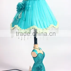 Wholesale Blue Table Lamp Home Decor Reading Lighting Table Lamp Resin Crafts thumbnail-4