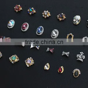 Strong Quality Nail Art Flower Oval Bow Design Small Alloy Jewelry thumbnail-2