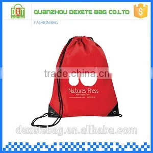 Customized Logo Red Printed Satin Drawstring Shoe Bag thumbnail-1