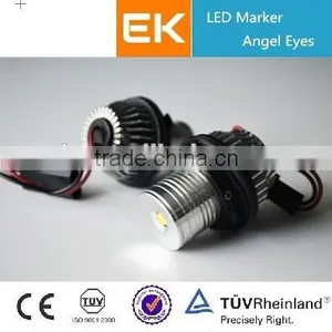 EK Favorites Compare Angel Eyes Heads Headlights Black Angel Eye Projector Headlights LED Angel Eyes Halo Rings thumbnail-1