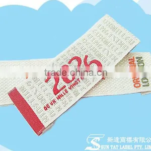 Damask Woven Quality Shuttle Loom Neck Back Label thumbnail-1