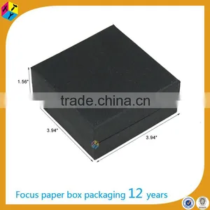 Handmade Plain Black Paper Gift Box Custom Packaging thumbnail-2