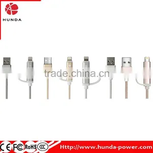 Colorful 2 in 1 For Iphone MFI Certified Charging Cable thumbnail-1
